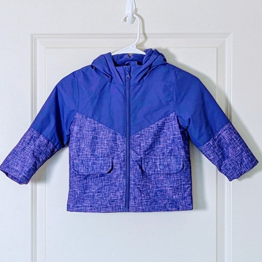 SWISSTECH Girls Fully Lined Hooded Long Sleeve Jacket Size 3T Indigo NWOT